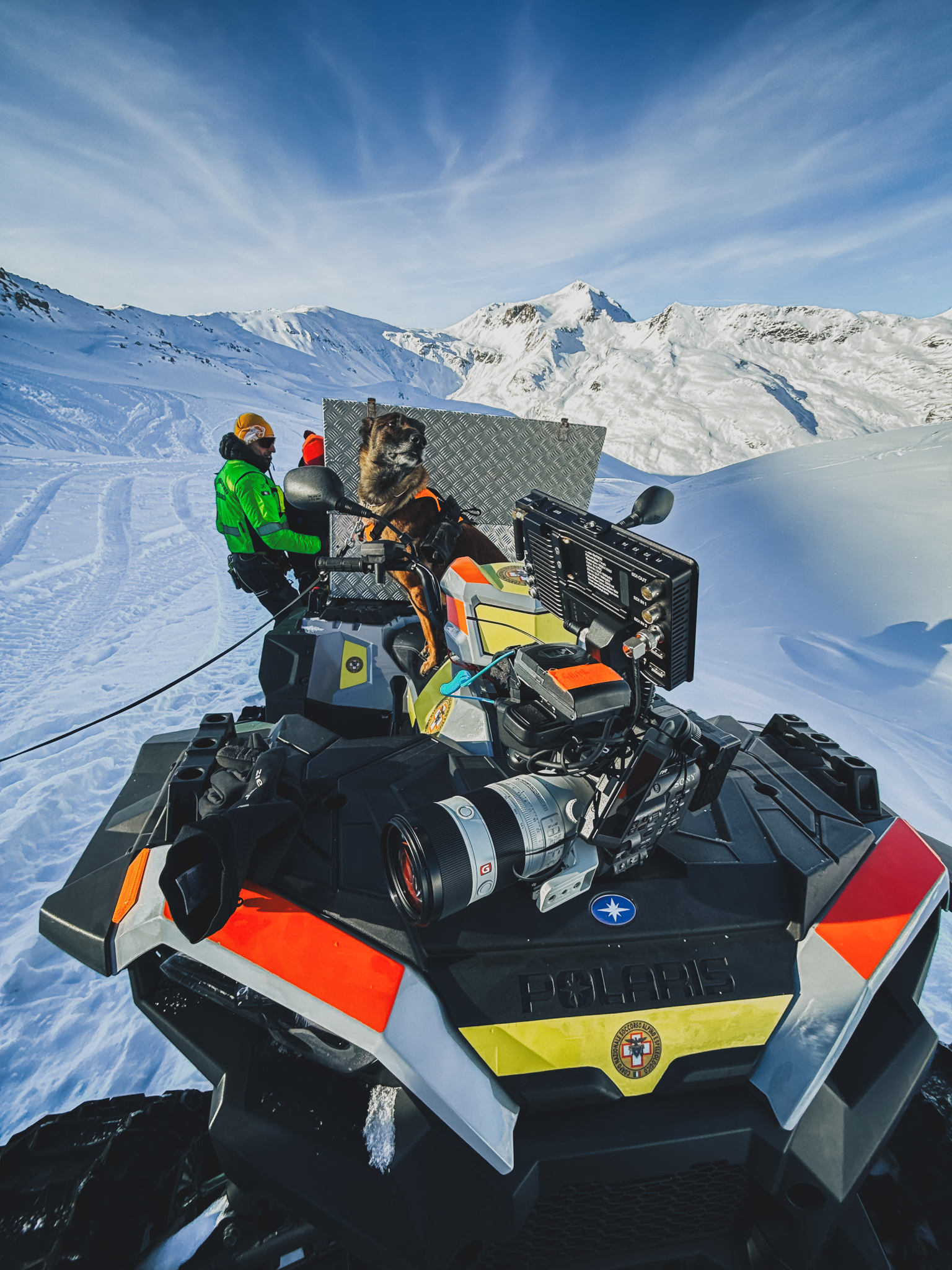 Sony FX6 camera operation on location in the Italian Alps